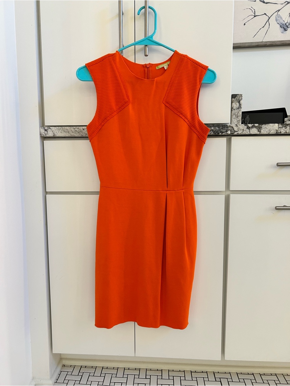 Gianni Bini Bright Orange Cap-Sleeve Sheath Dress